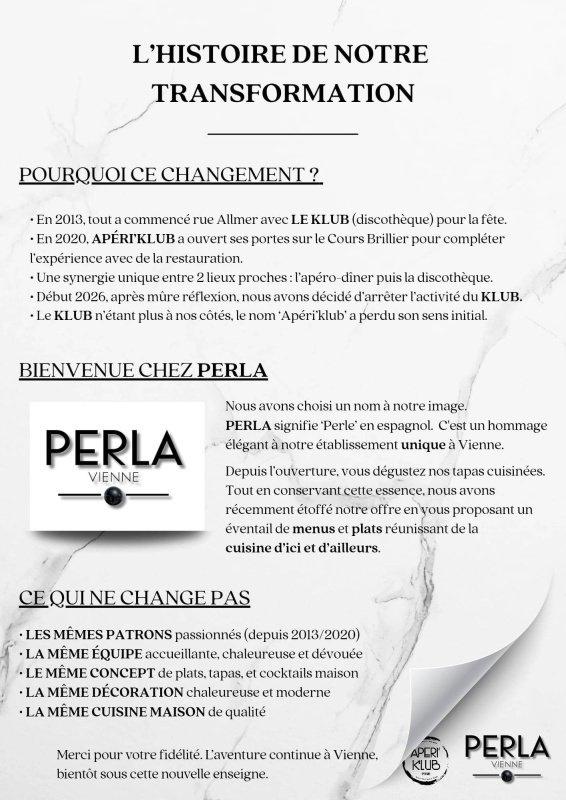 Apéri'Klub - restaurant VIENNE - Restaurant sur Vienne 38